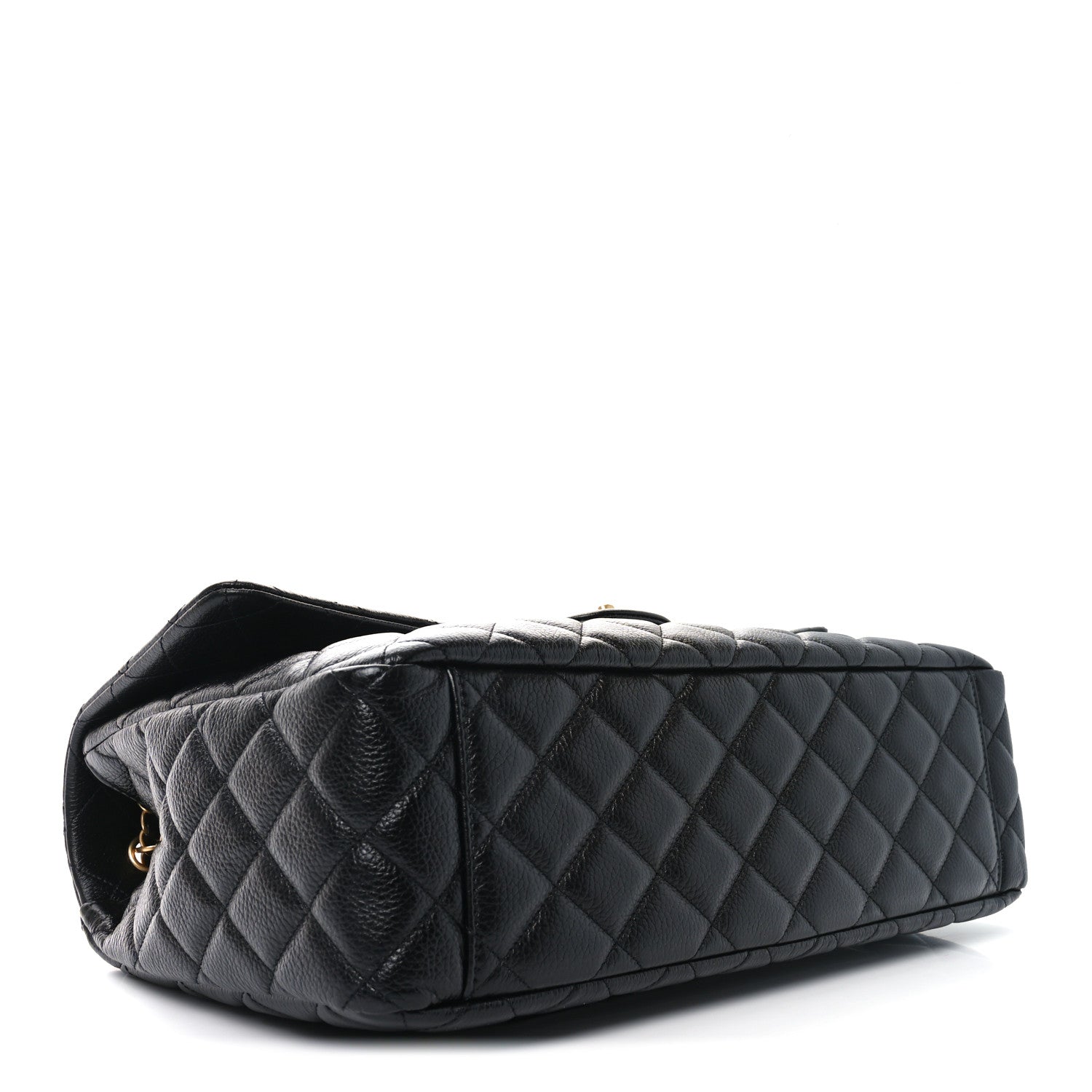 Chanel Grained Calfksin Quilted XXL Travel Flap Bag Black 4 of 10
