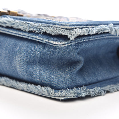 Chanel Denim Patchwork Medium Boy Flap Blue 9 of 10