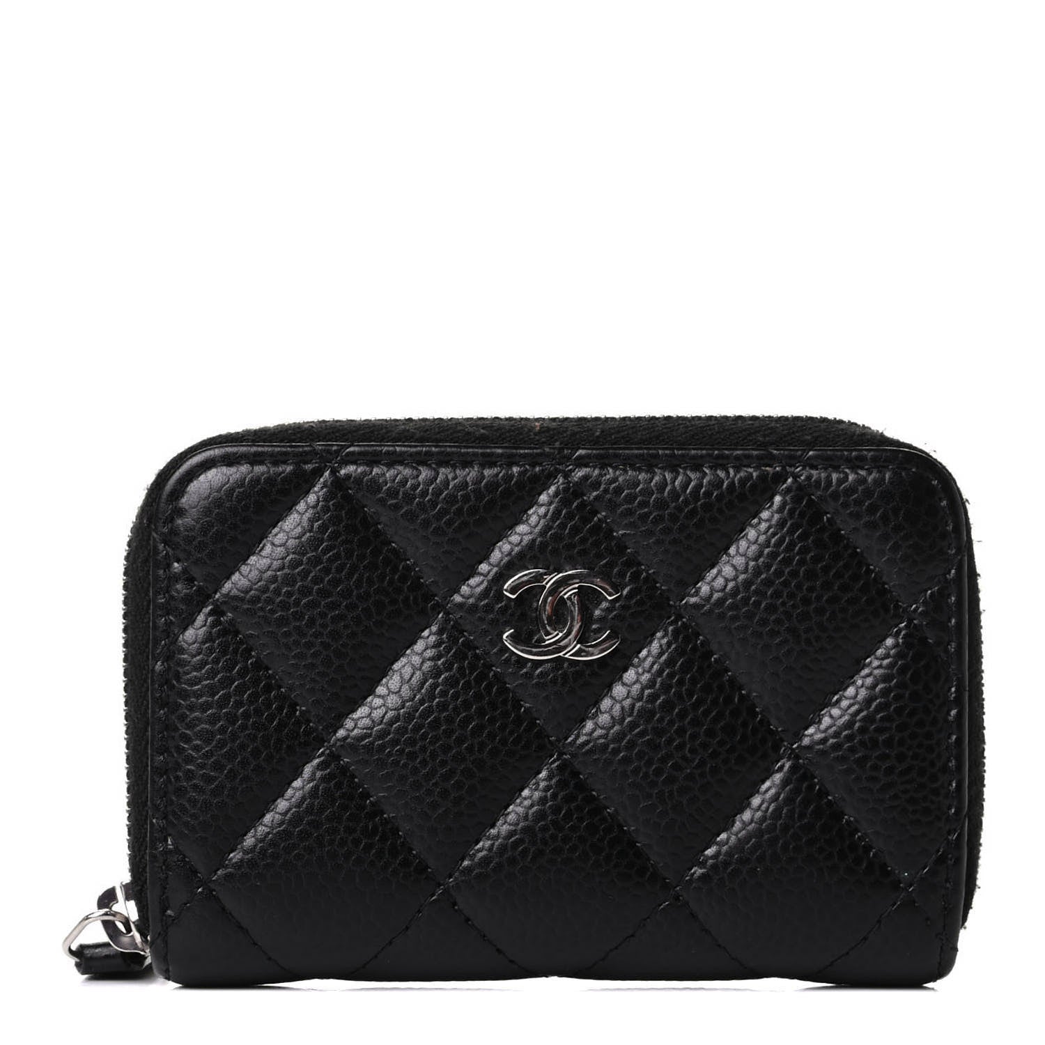Chanel Caviar Quilted Zip Coin Purse Black 1 of 5