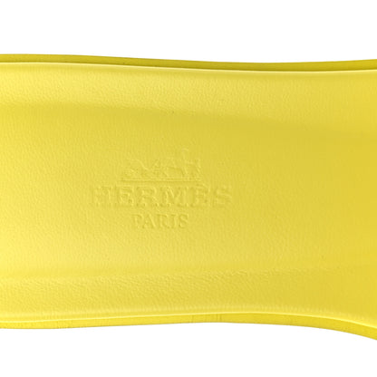 Hermes Epsom Oran Sandals 37 Jaune Pollen 7 of 10