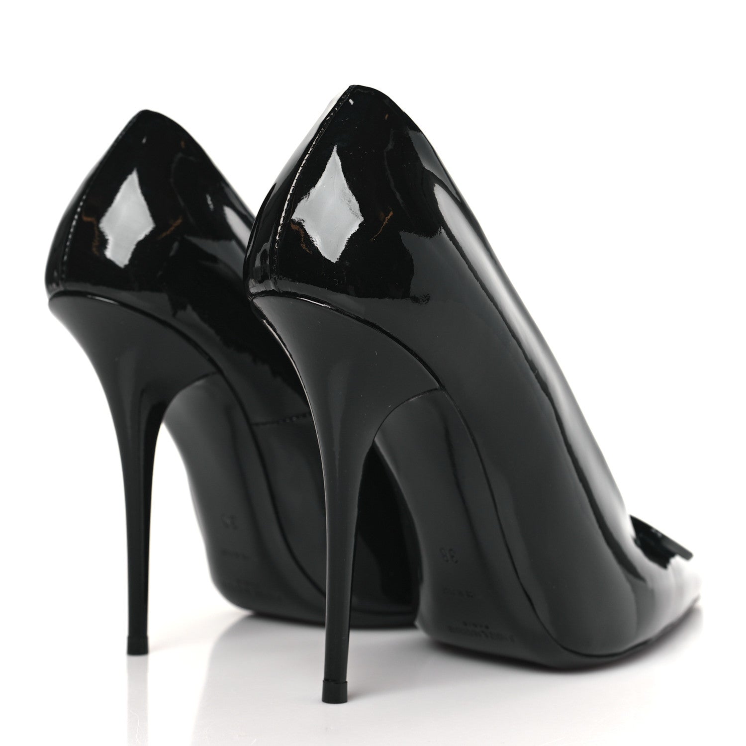Saint Laurent Patent Calfskin Kayla 110 Pumps 38 Black 4 of 10