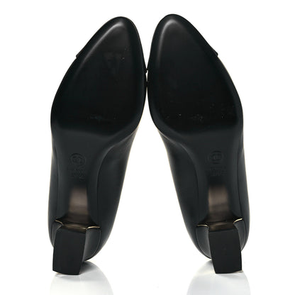 Chanel Lambskin Grosgrain Cap Toe CC Pumps 39.5 Black 5 of 9