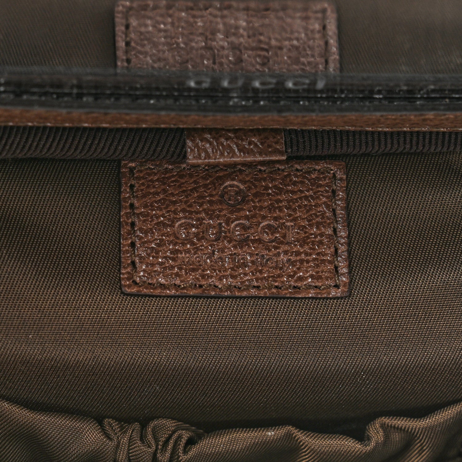 Gucci GG Supreme Monogram Textured Calfskin Web Ophidia Vanity Cosmetic Case Beige Ebony New Acero 5 of 9