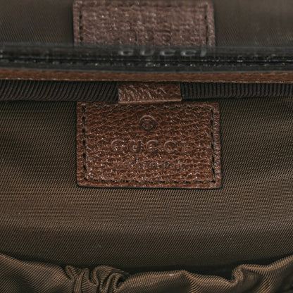 Gucci GG Supreme Monogram Textured Calfskin Web Ophidia Vanity Cosmetic Case Beige Ebony New Acero 5 of 9