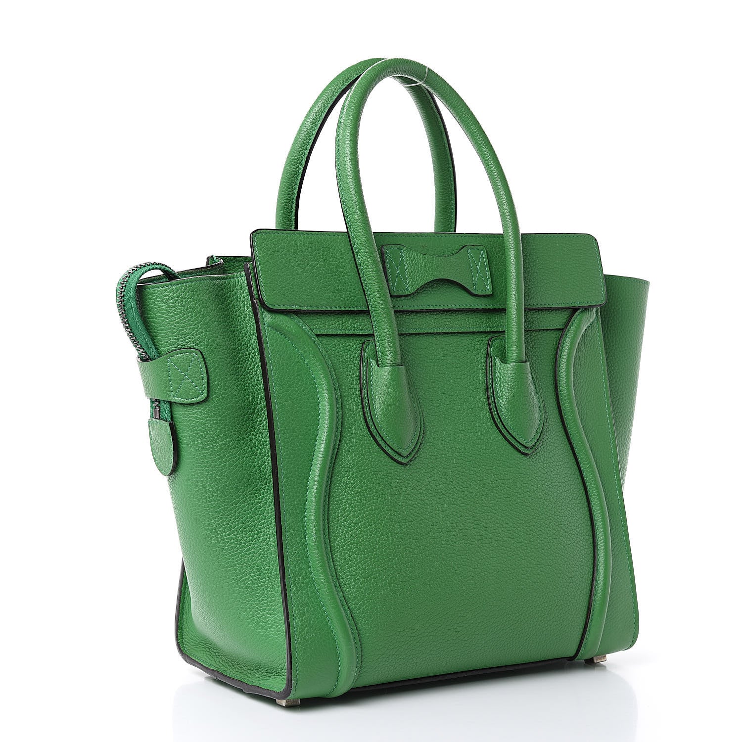 Celine Drummed Calfskin Micro Luggage Mint 3 of 18