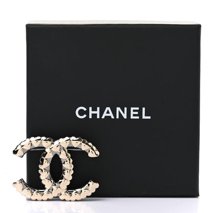 Chanel Metal CC Heart Brooch Gold Silver 5 of 5