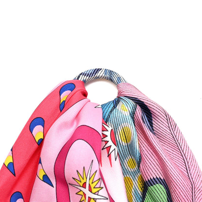 Hermes Silk Ring Scarf Rose 3 of 4