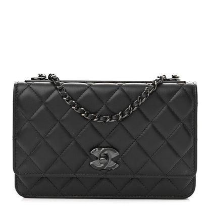 Chanel Lambskin Quilted Trendy CC Wallet On Chain WOC So Black 1 of 11