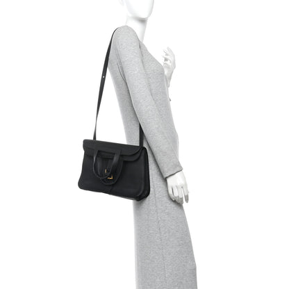 Hermes Taurillon Clemence Halzan 31 GM Black 2 of 10
