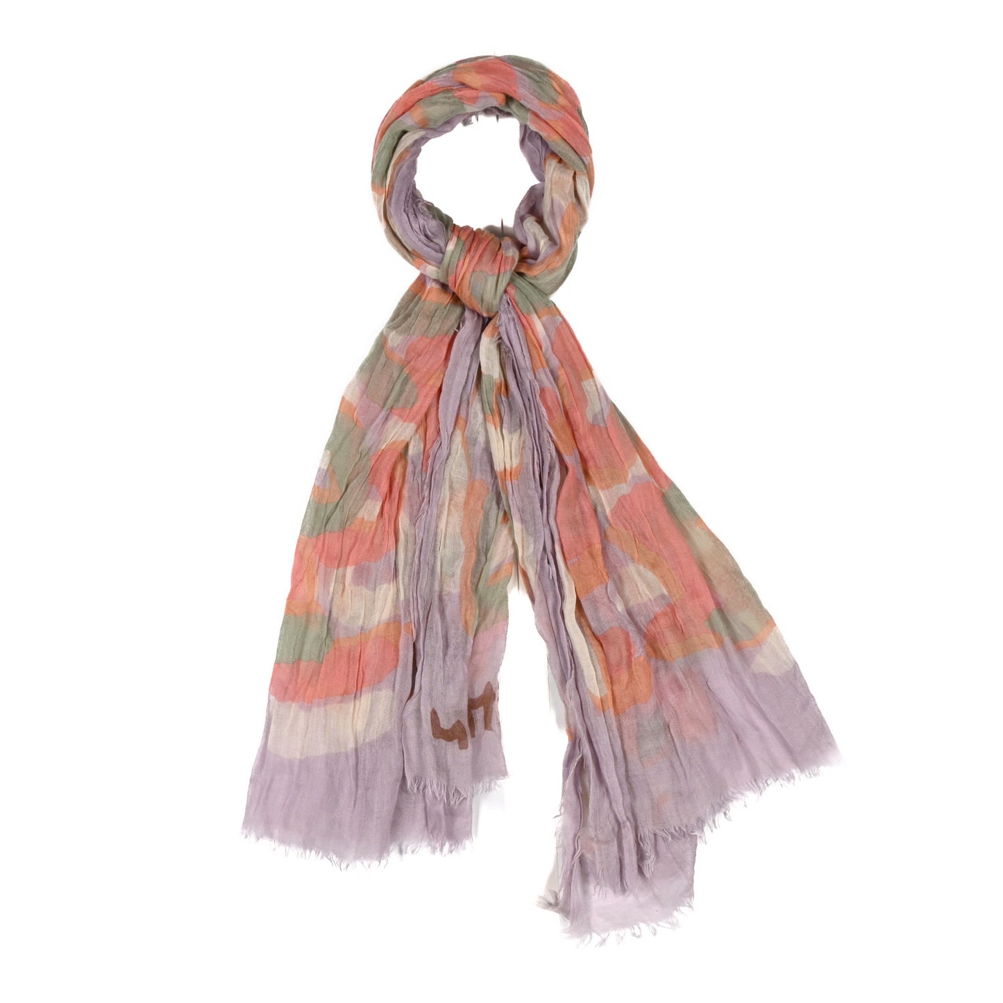 Cashmere Silk Graffiti Stole Purple