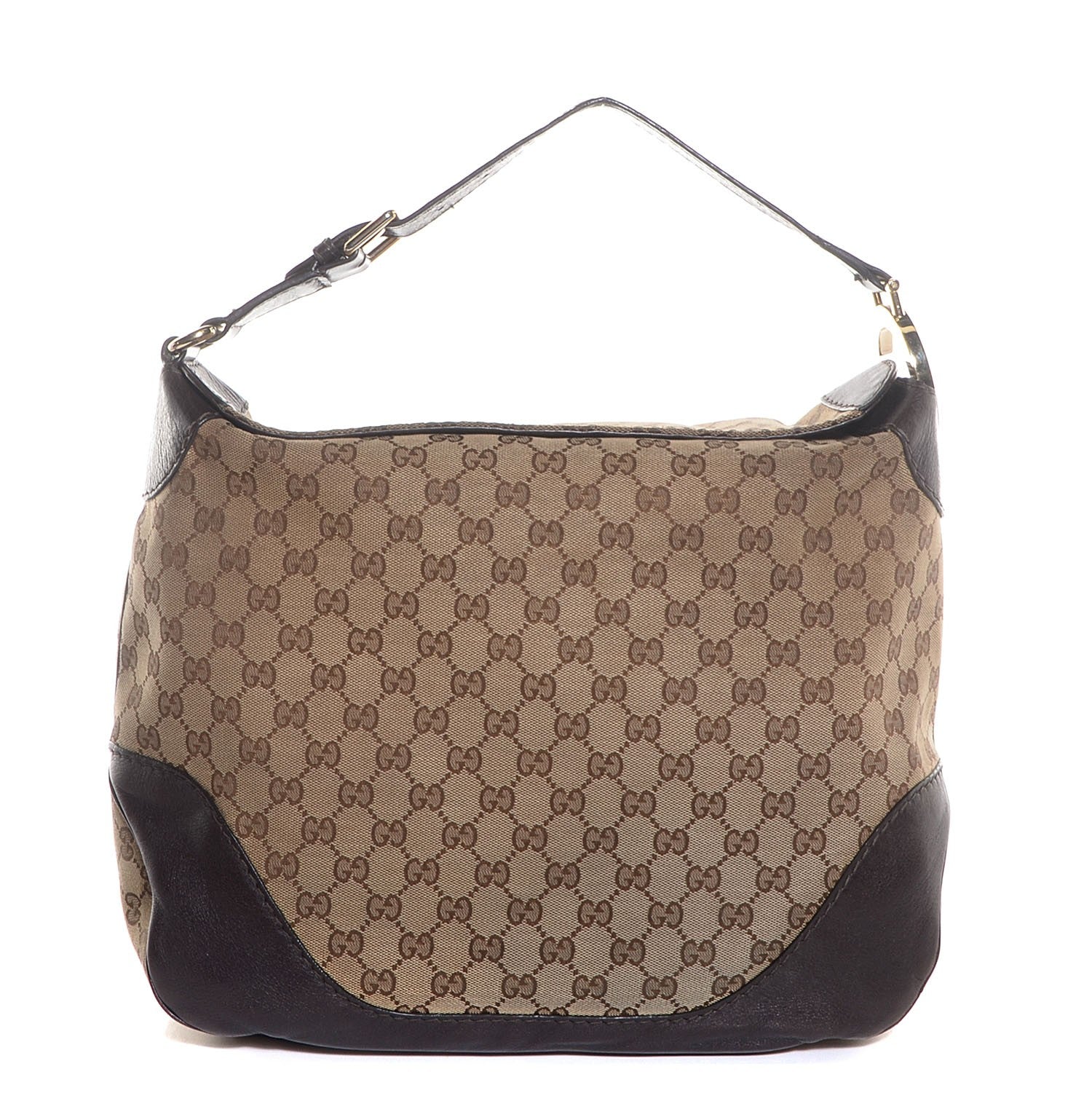 Gucci Monogram Medium Charlotte Hobo Dark Brown 1 of 7