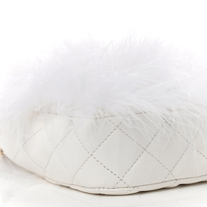 Chanel Feathers Lambskin Quilted Flap White 8 of 9
