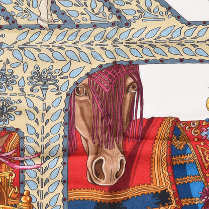 Hermes Cashmere Silk La Danse Du Cheval Shawl 140 4 of 8