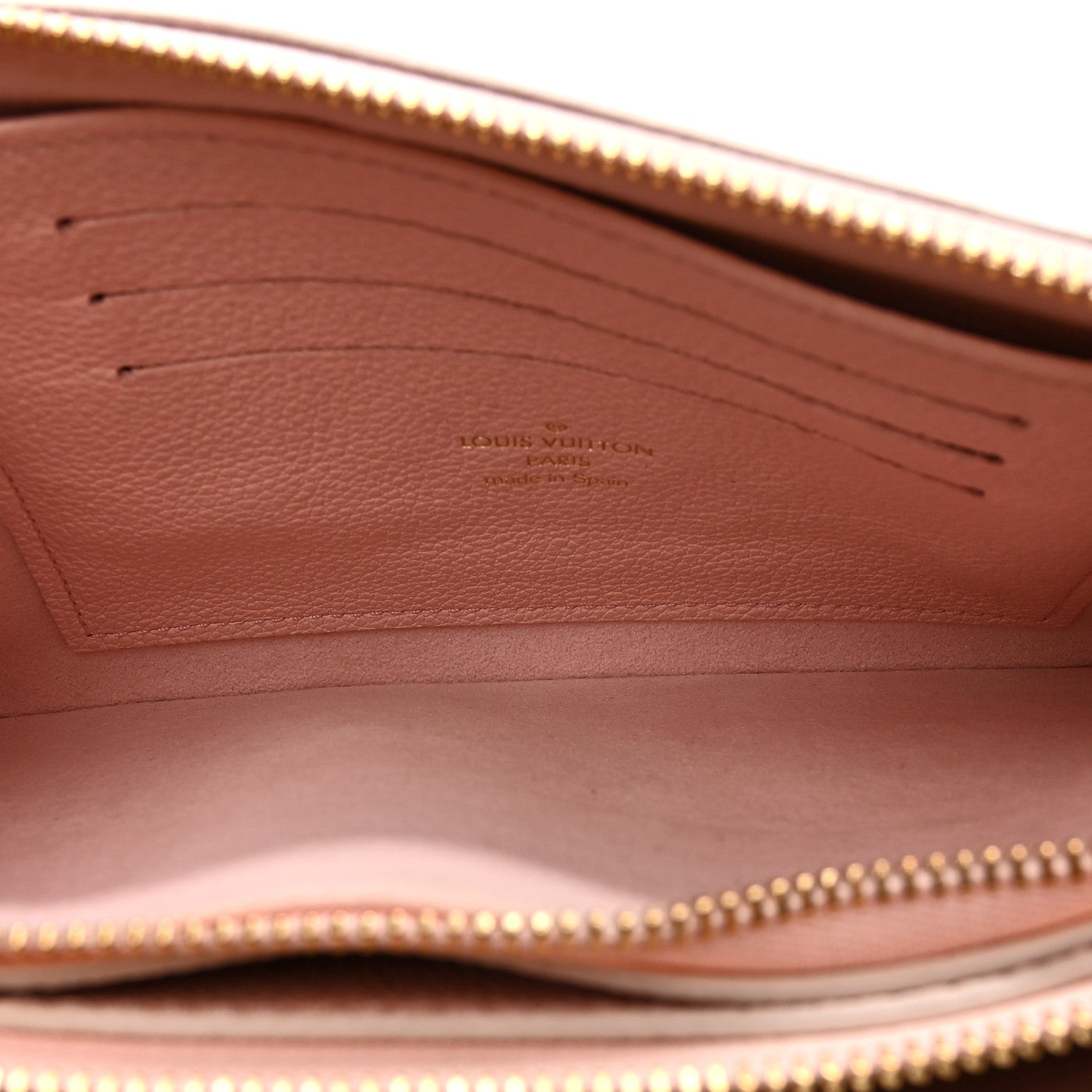 Louis Vuitton Empreinte Monogram Double Zip Pochette Rose 6 of 11