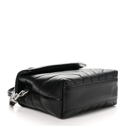 Saint Laurent Calfskin Y Quilted Monogram Toy Loulou Crossbody Bag Black 4 of 11