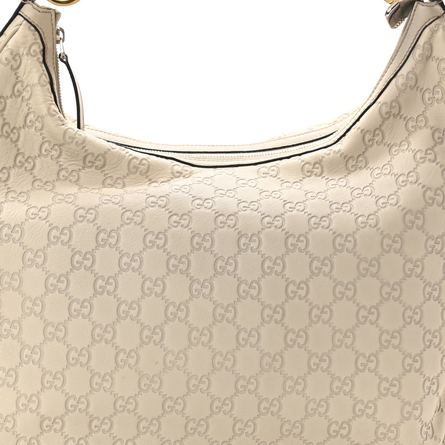 Guccissima Large GG Twins Hobo Off White