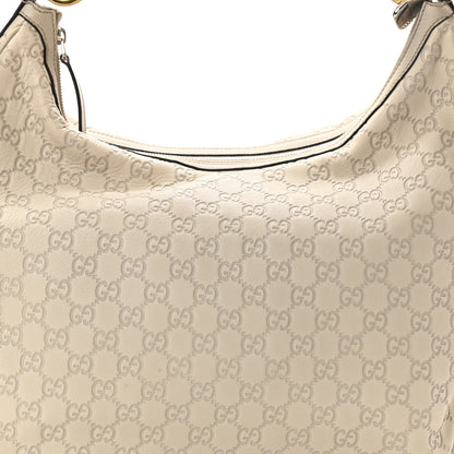 Gucci Guccissima Large GG Twins Hobo Off White 8 of 10