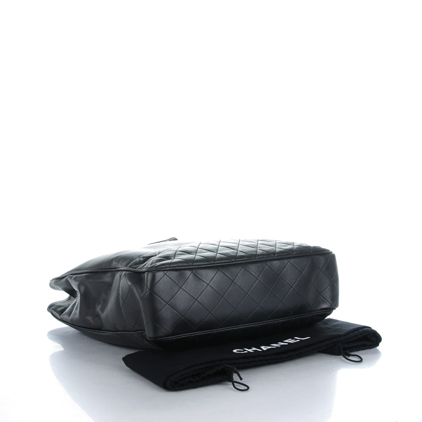 Lambskin Quilted Shoulder Bag Black
