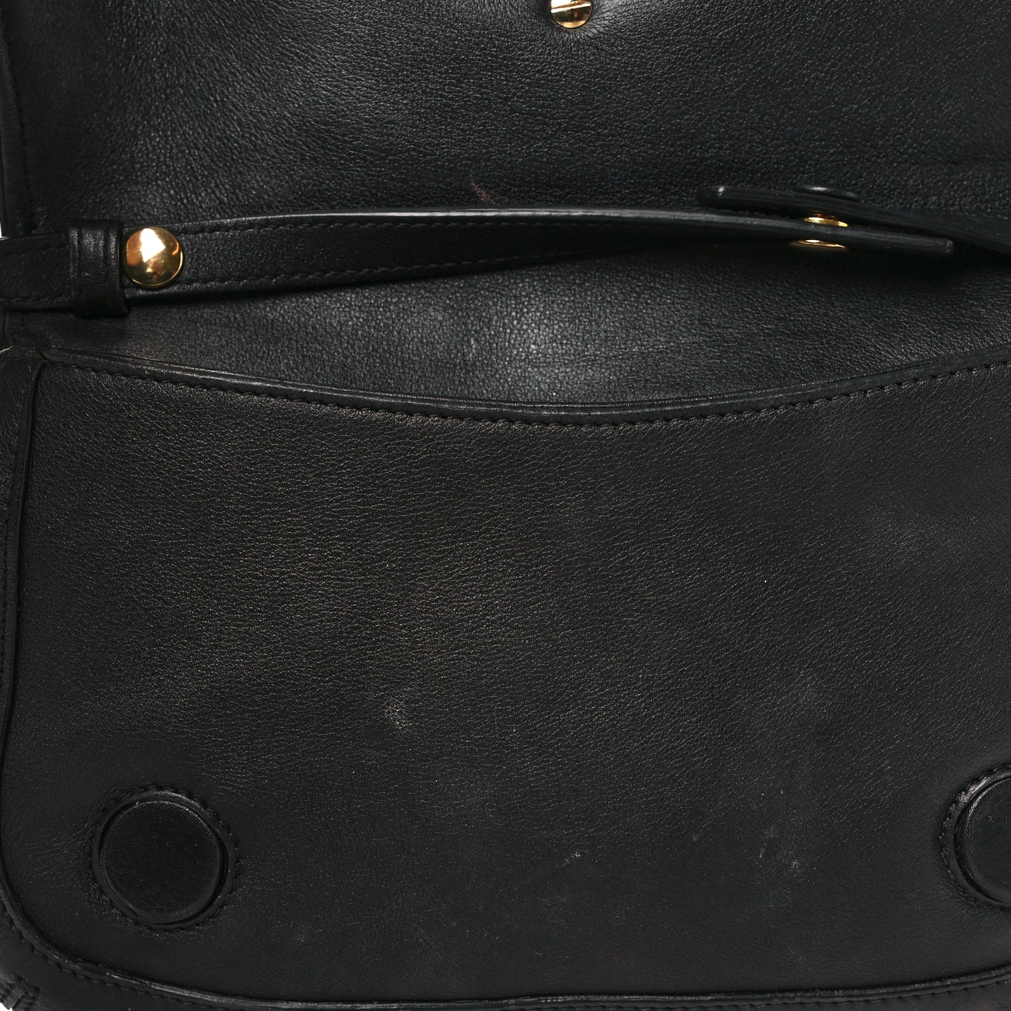 Roxy Calfskin Blondie Chain Shoulder Flap Bag Black