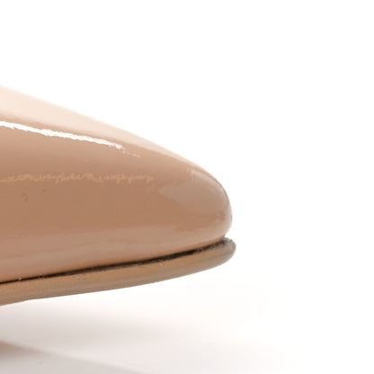 Chanel Patent Calfskin Cap Toe CC Slingback Pumps 37.5 Beige 11 of 12