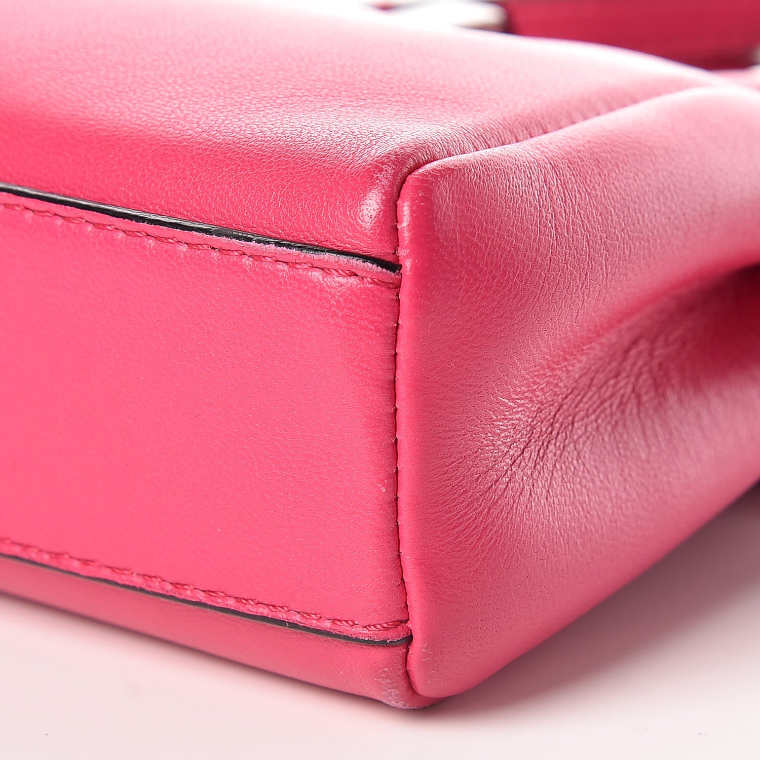 Fendi Shiny Nappa Micro Peekaboo Iconic Satchel Fuxia 10 of 15