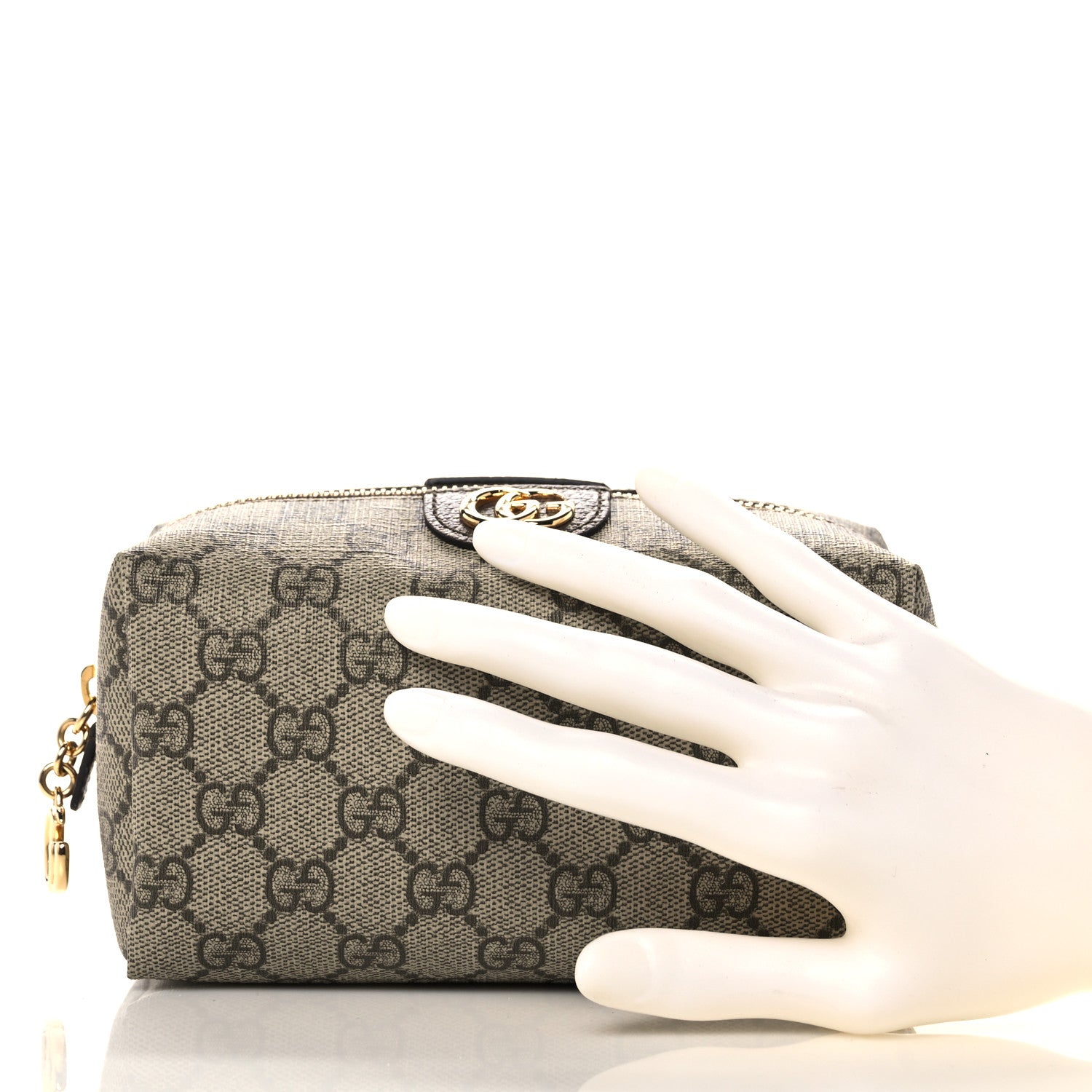 Gucci Soft GG Supreme Monogram Calfskin Medium Ophidia Cosmetic Case Beige Ebony New Acero 2 of 11