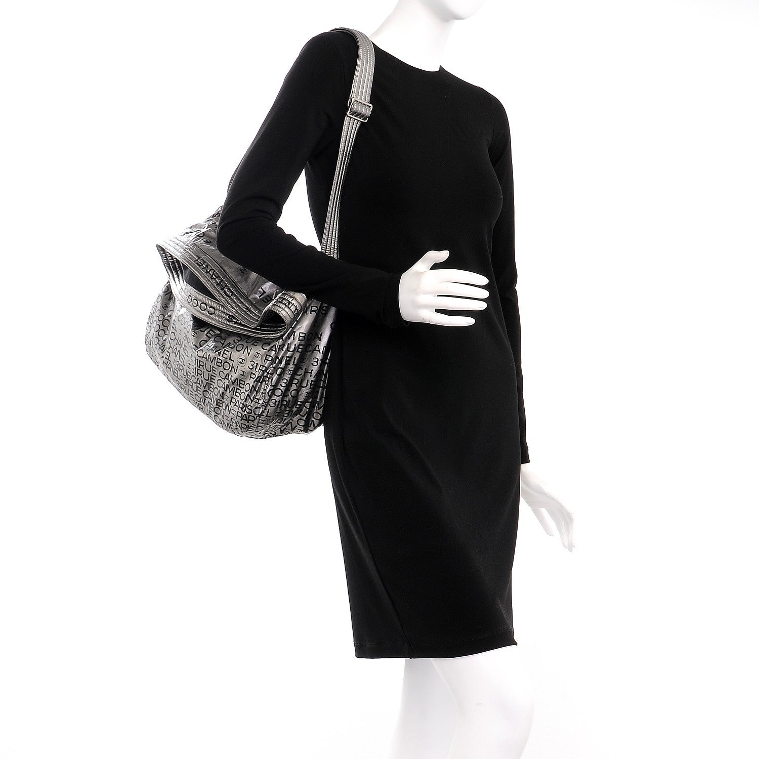 Chanel Coated Canvas Unlimited Hobo Argent Fonce 2 of 7