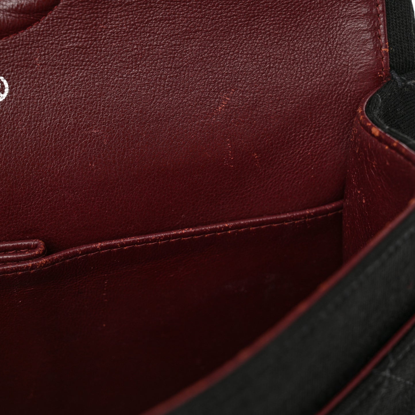 Jersey Quilted Medium Double Flap Black