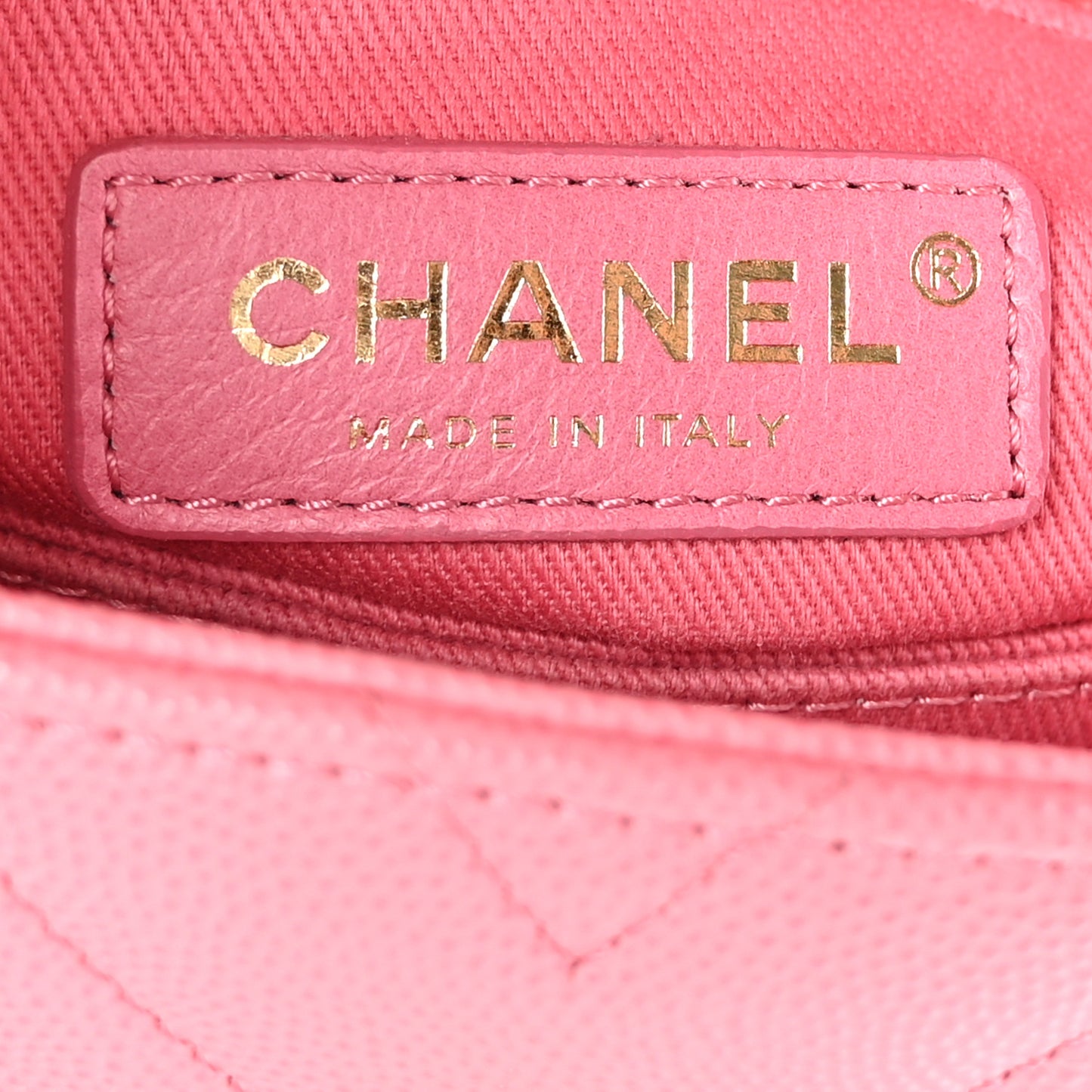 Caviar Chevron Quilted Mini Coco Handle Flap Pink