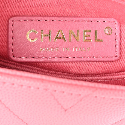Chanel Caviar Chevron Quilted Mini Coco Handle Flap Pink 6 of 11