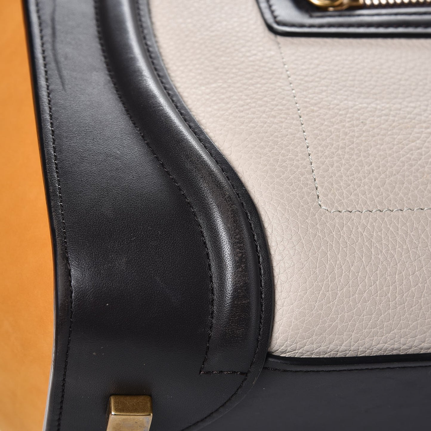 Baby Grained Calfskin Nubuck Mini Luggage Daffodil