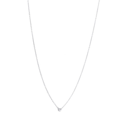 Tiffany Sterling Silver Diamond .03ct Elsa Peretti Diamonds by the Yard Pendant Necklace 1 of 6