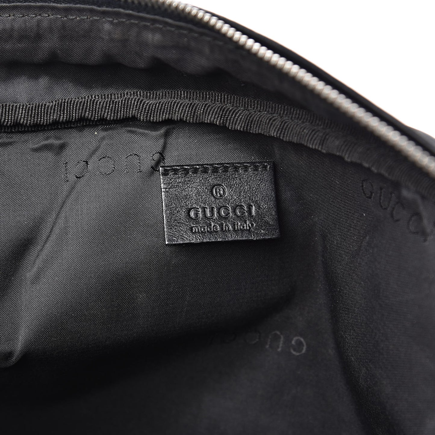 Nylon Calfskin Briefcase Black