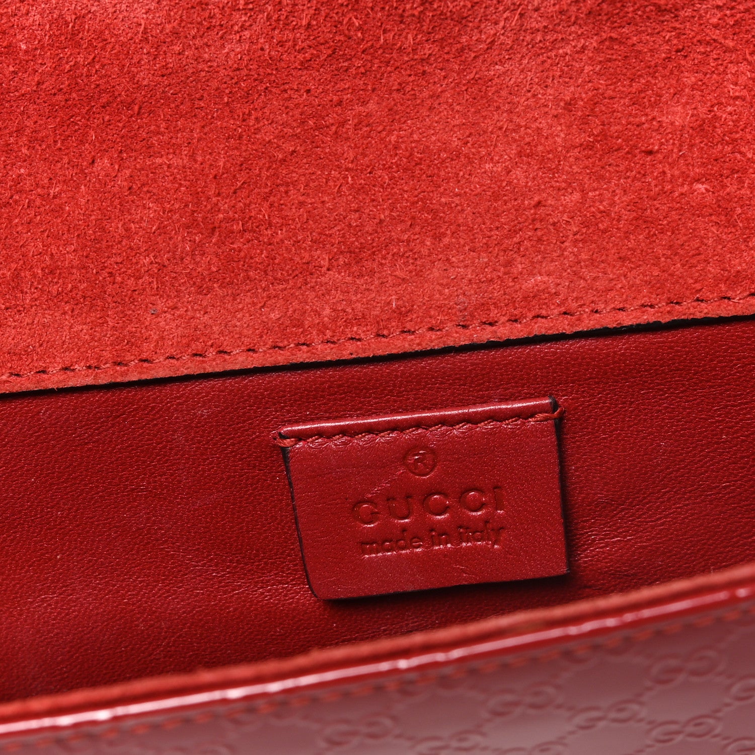 Gucci Patent Microguccissima Small Broadway Clutch Red 6 of 7