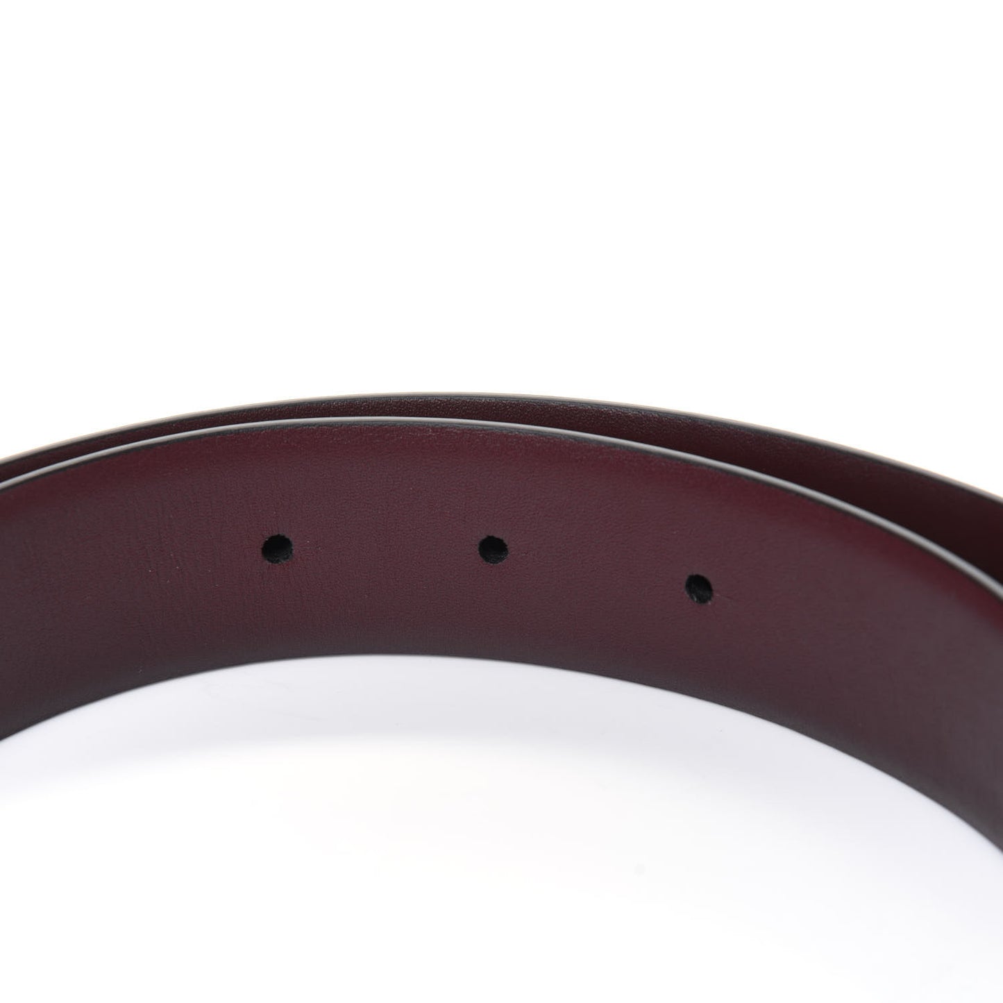 Calfskin CC Reversible Belt 80 32 Black Burgundy