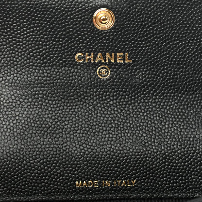 Chanel Caviar Quilted Boy Flap Card Holder Black 5 of 6