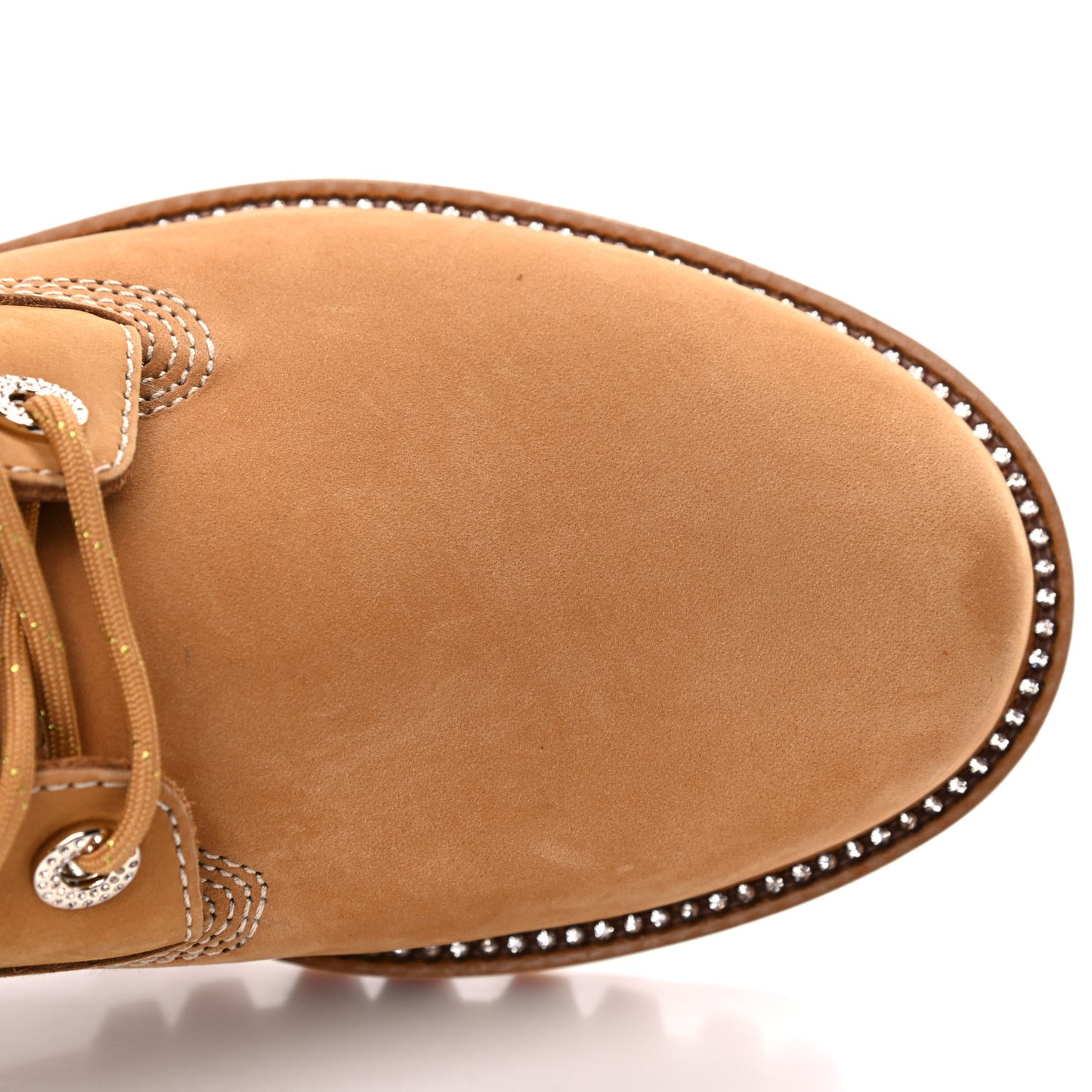 X TIMBERLAND Nubuck Swarovski Crystal Mens Ankle Boots 7 Wheat