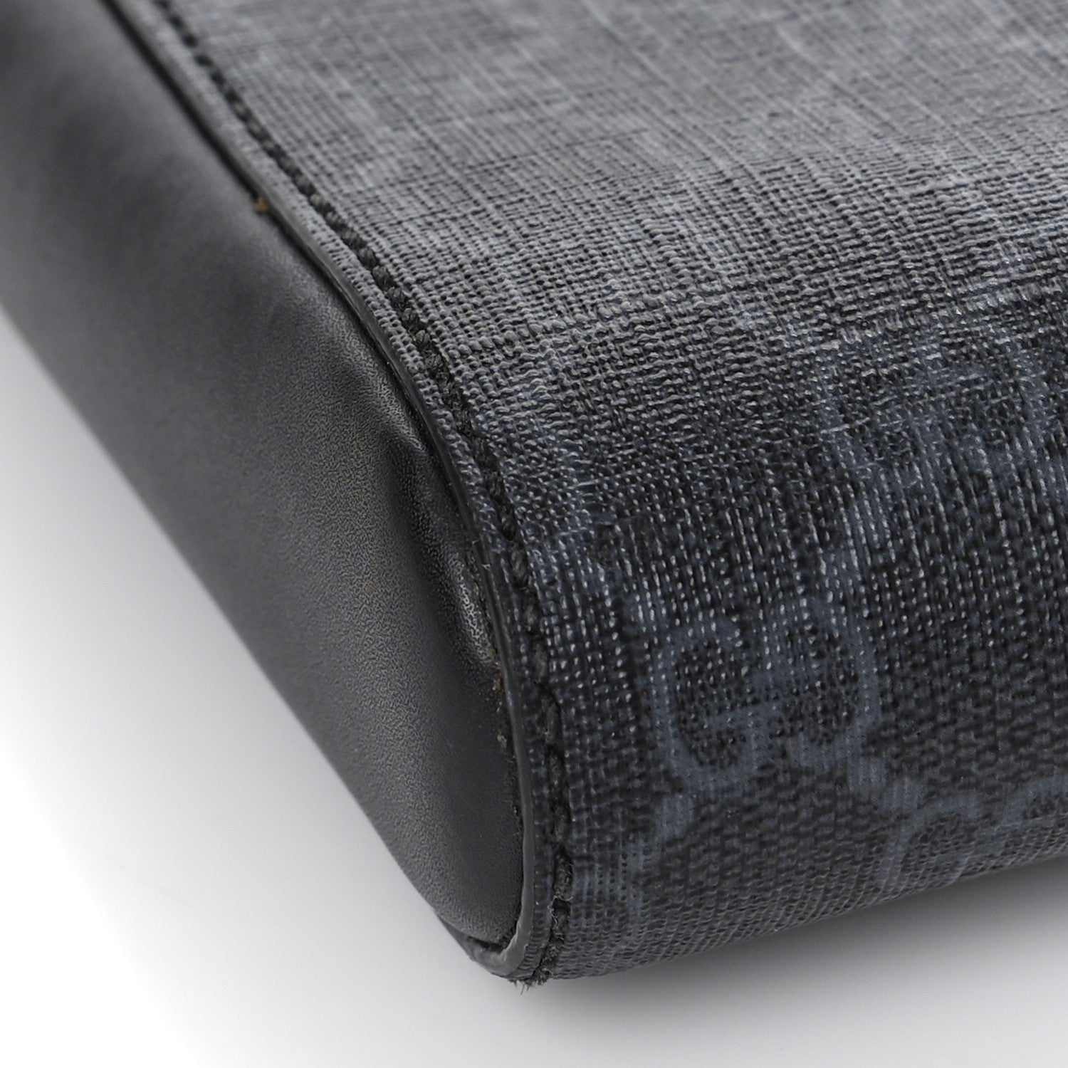 Gucci GG Supreme Monogram Web Small Flat Messenger Bag Black Grey 8 of 12