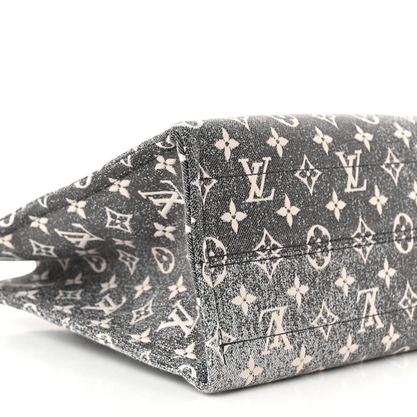 Monogram Jacquard Denim Onthego MM Black