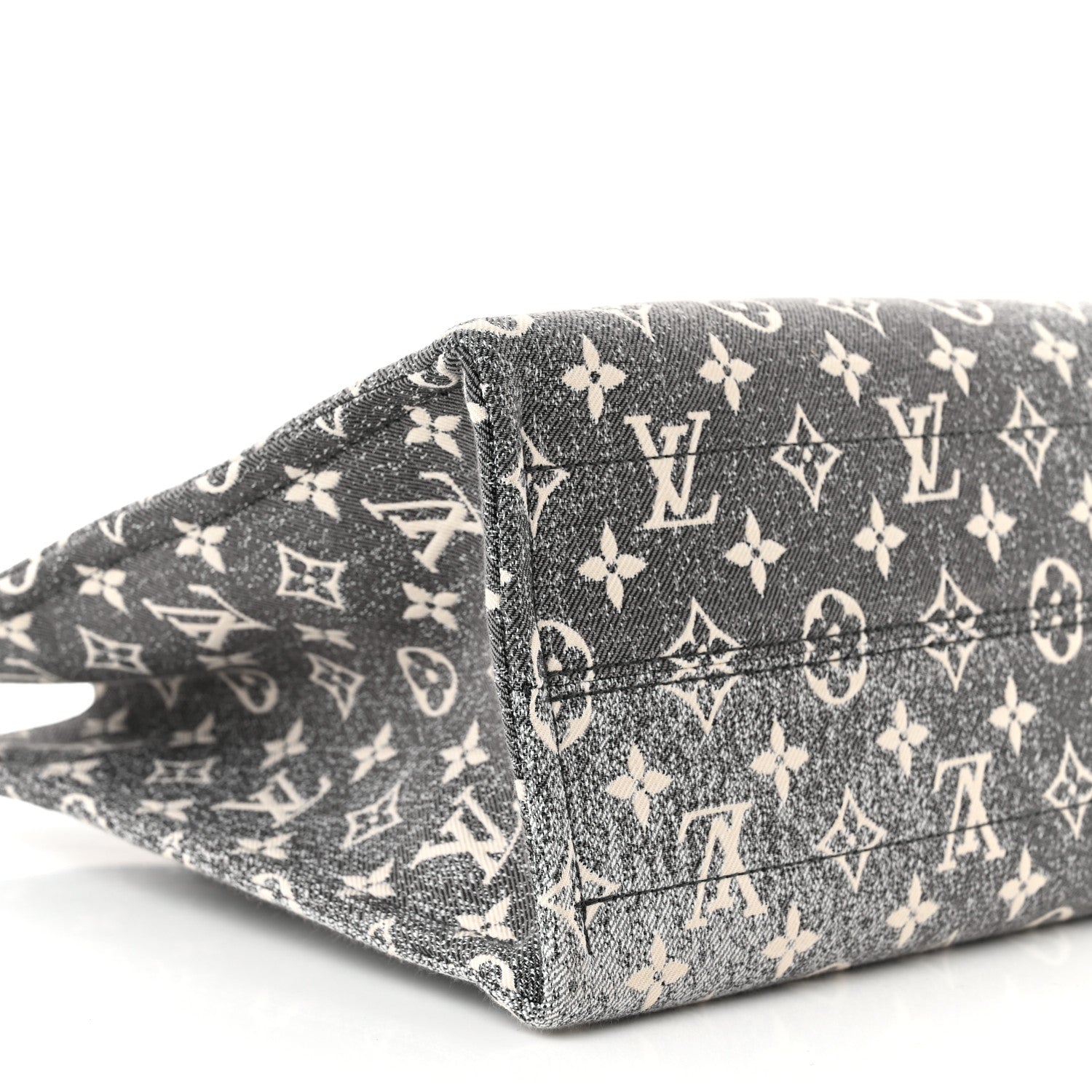 Louis Vuitton Monogram Jacquard Denim Onthego MM Black 8 of 10