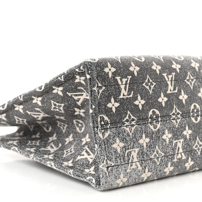 Louis Vuitton Monogram Jacquard Denim Onthego MM Black 8 of 10