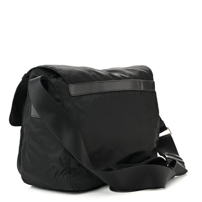 Prada Tessuto Nylon Saffiano Vela Messenger Bag Black 3 of 10
