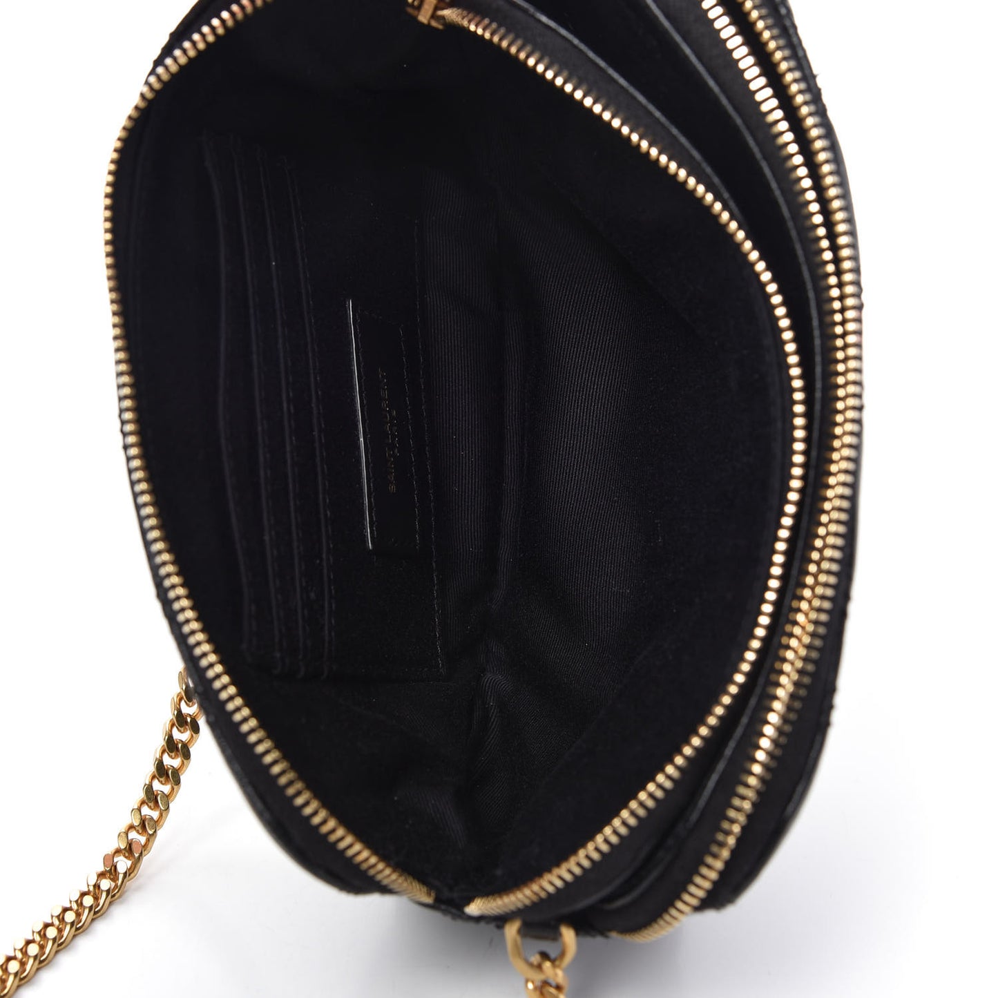 Grained Lambskin Quilted Mini Becky Double Zip Bag Black