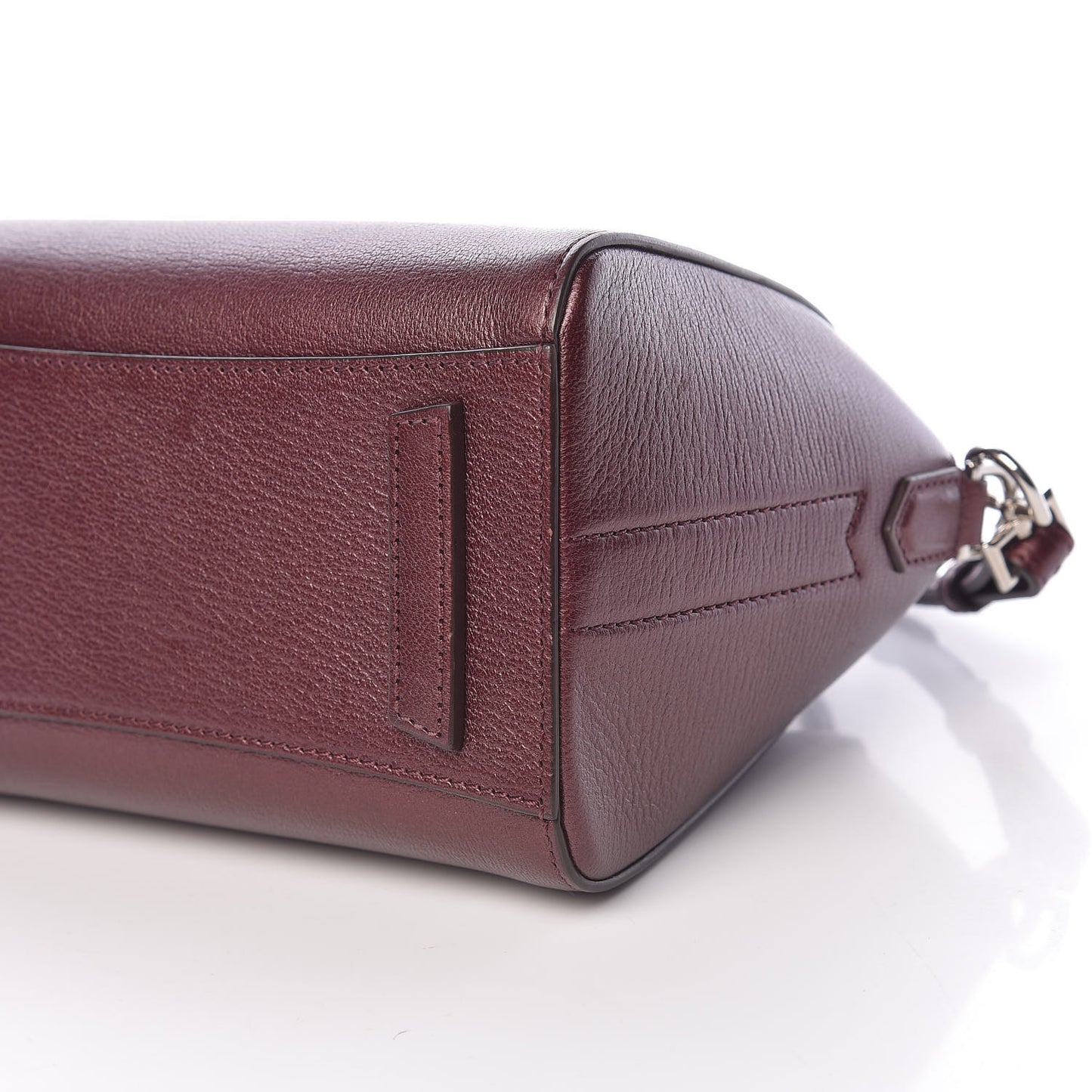 Metallic Sugar Goatskin Mini Antigona Oxblood