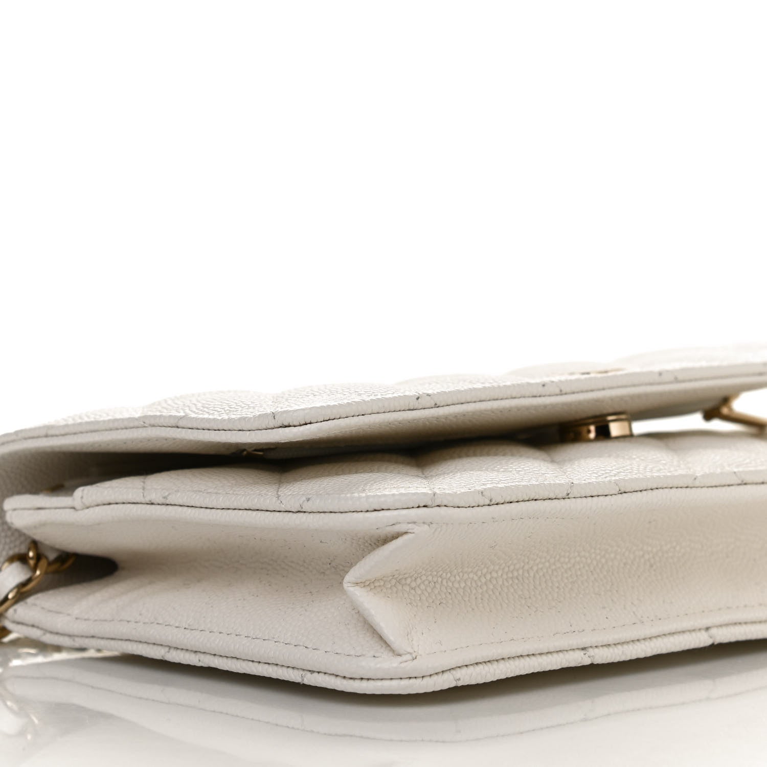 Chanel Caviar Quilted Wallet On Chain WOC White 9 of 11