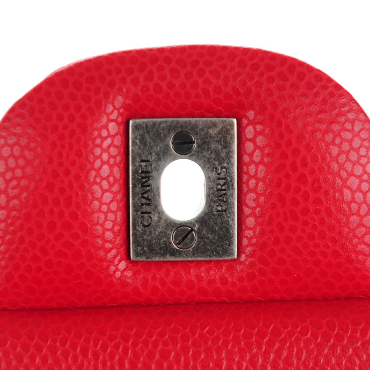 Chanel Caviar Quilted Jumbo Double Flap Red 6 of 9