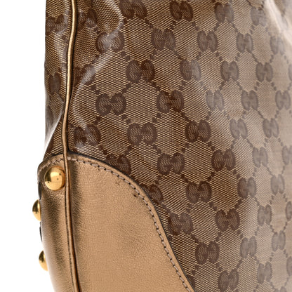 Gucci Crystal Monogram Babouska Hobo Gold 12 of 16