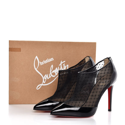 Christian Louboutin Kid Patent Resile Brode Filette 100 Ankle Boots 38 Black 8 of 8