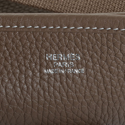 Hermes Taurillon Clemence Evelyne III GM Etoupe 7 of 13