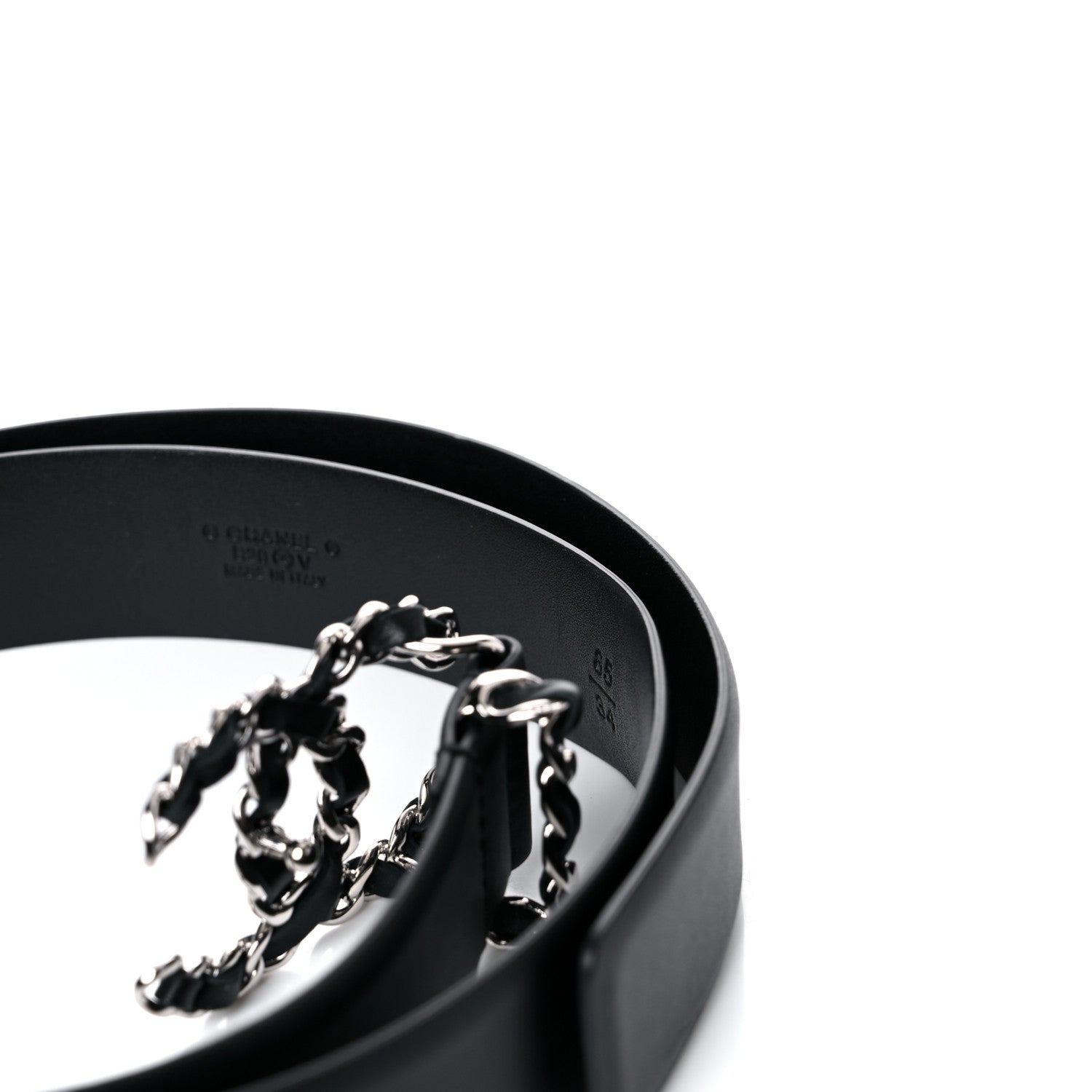 Chanel Calfskin CC Chain Belt 85 34 Black 7 of 9